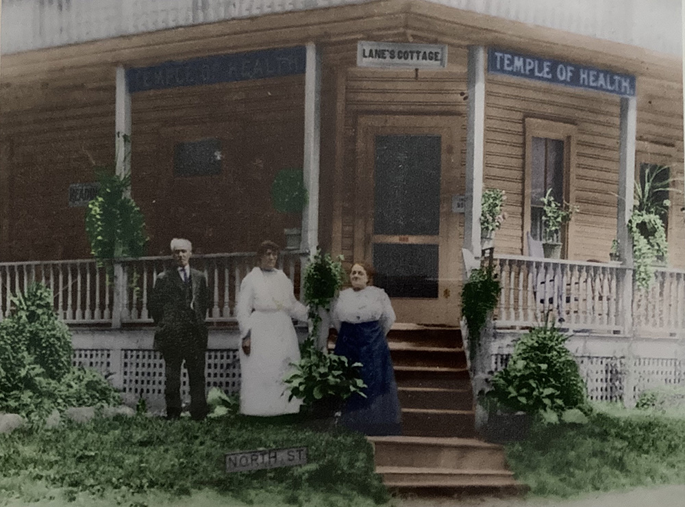 10 Cleveland Ave. Lily Dale, NY at the corner of Cleveland and North St. This Victorian Era home in Lily Dale, NY was built in 1895 an was then known as The Temple of Health.
